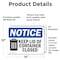 Signmission Keep Lid Of Container Closed, 14 in W x Rectangle, Vinyl Decal OS-2PACK-NS-D-1014-L-15863 - alternate 3